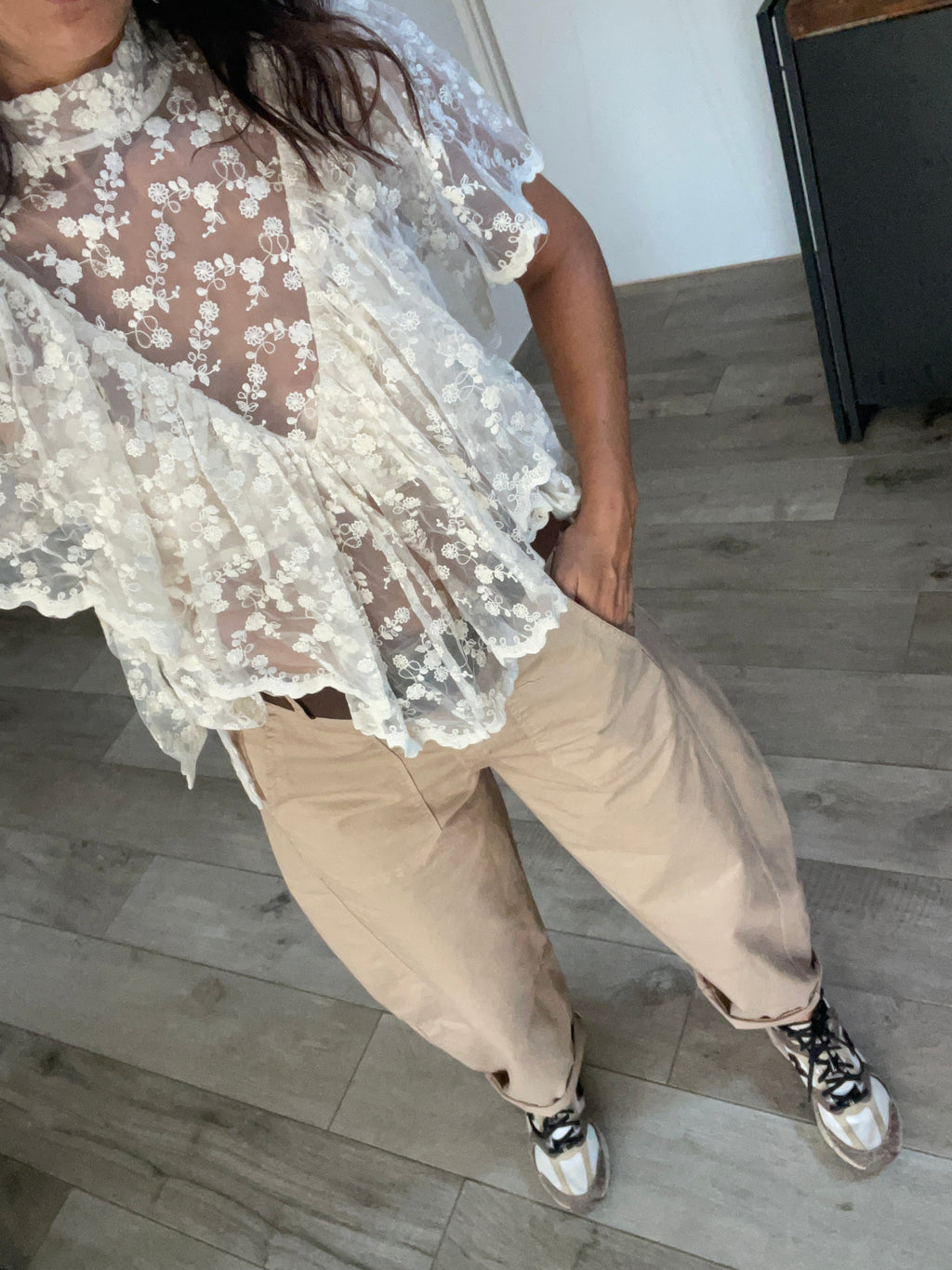 Pantalon barrel MINA camel