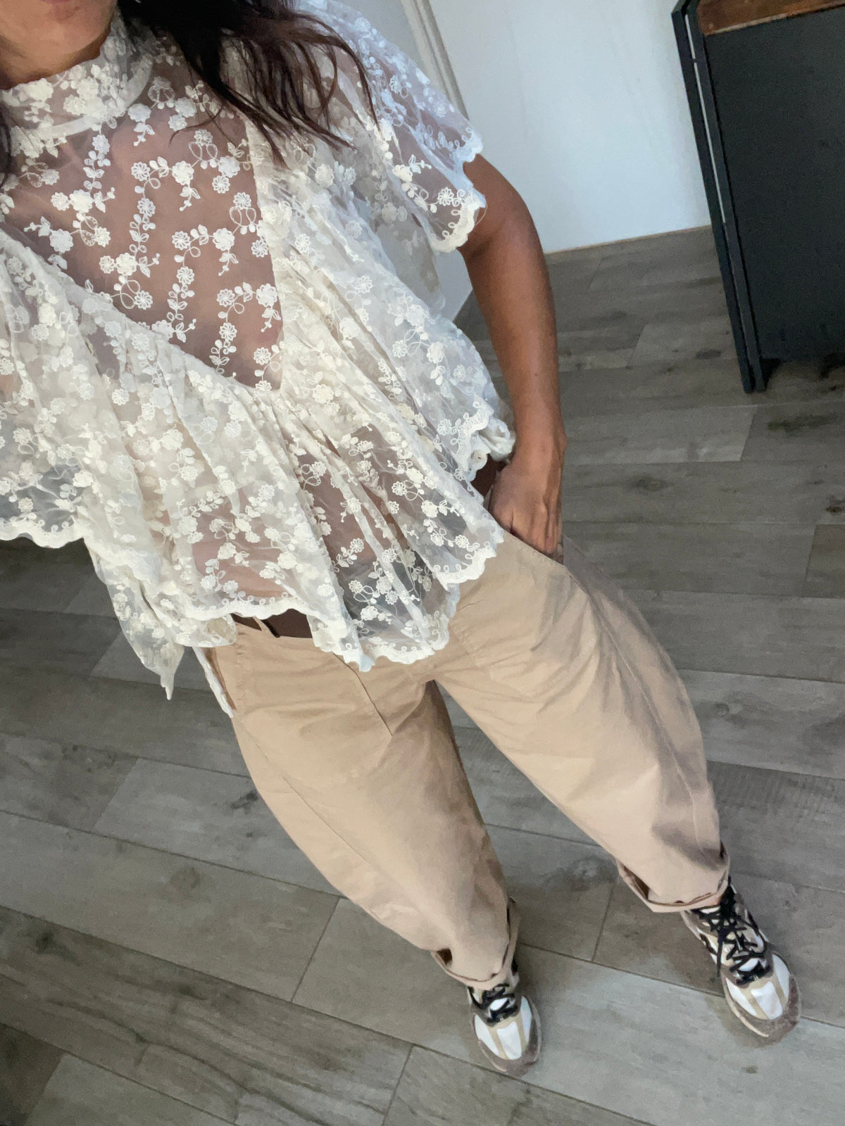 Pantalon barrel MINA camel